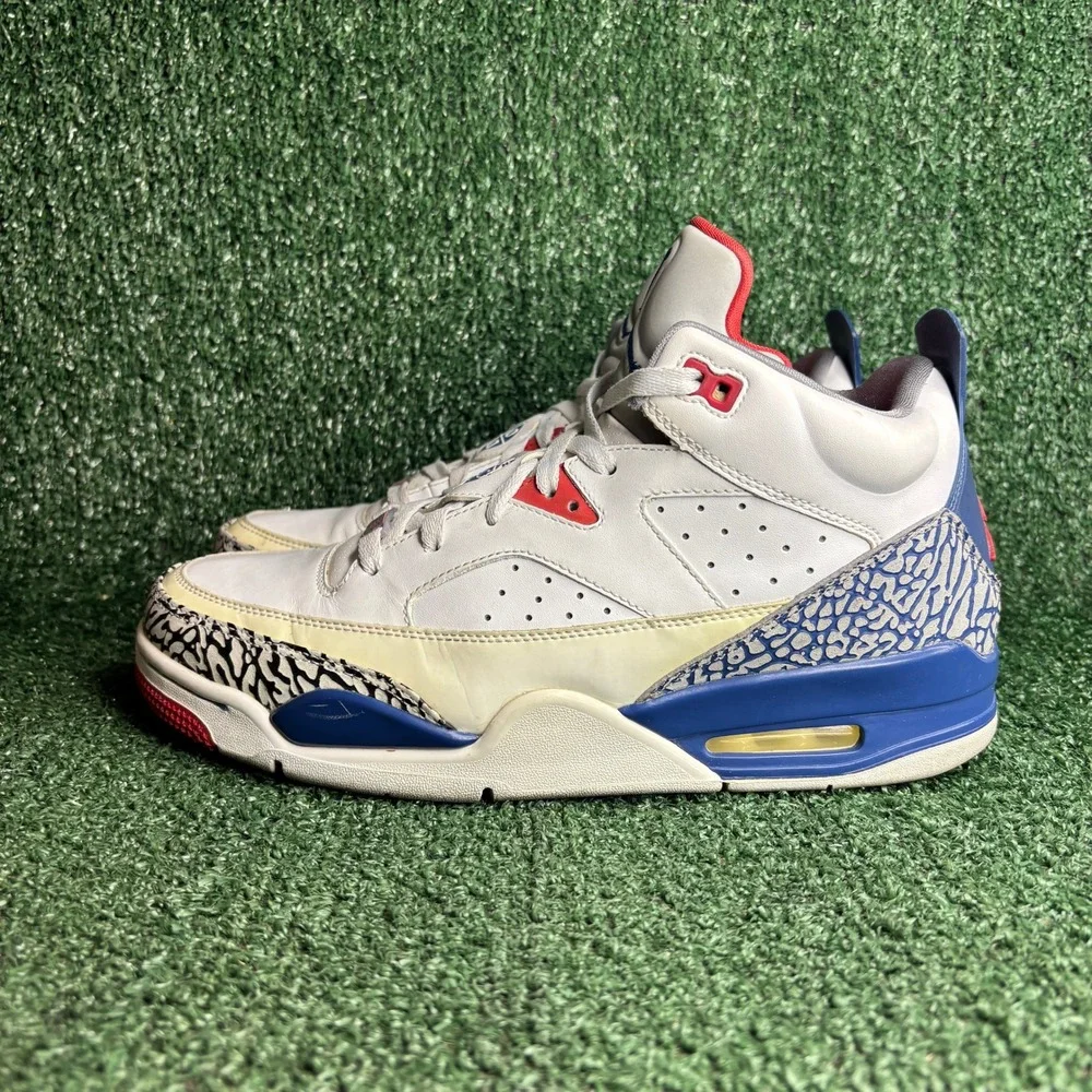 Jordan Son of Mars Low True Blue‎ Elephant Print Basketball Shoes White Mens 10